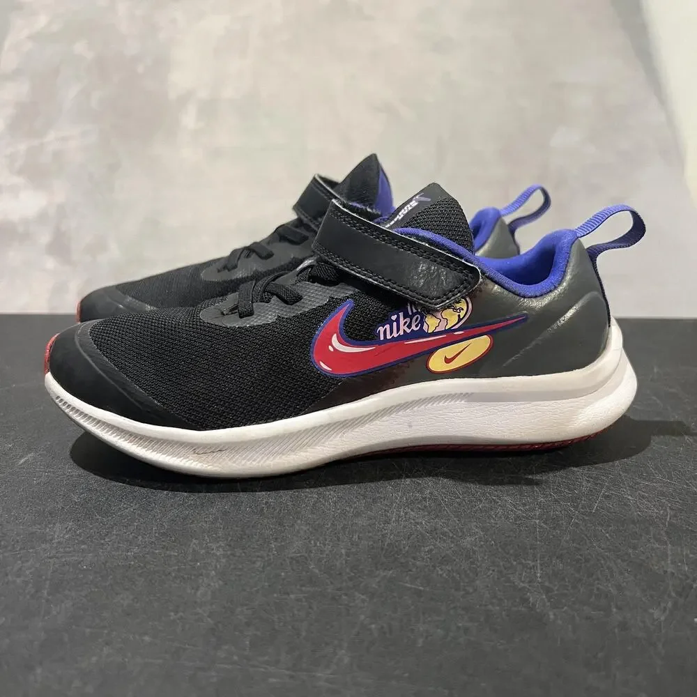 Nike Star Runner 3 Running Shoes Youth Size 3Y Black EasyOn Kids DJ4697-013
